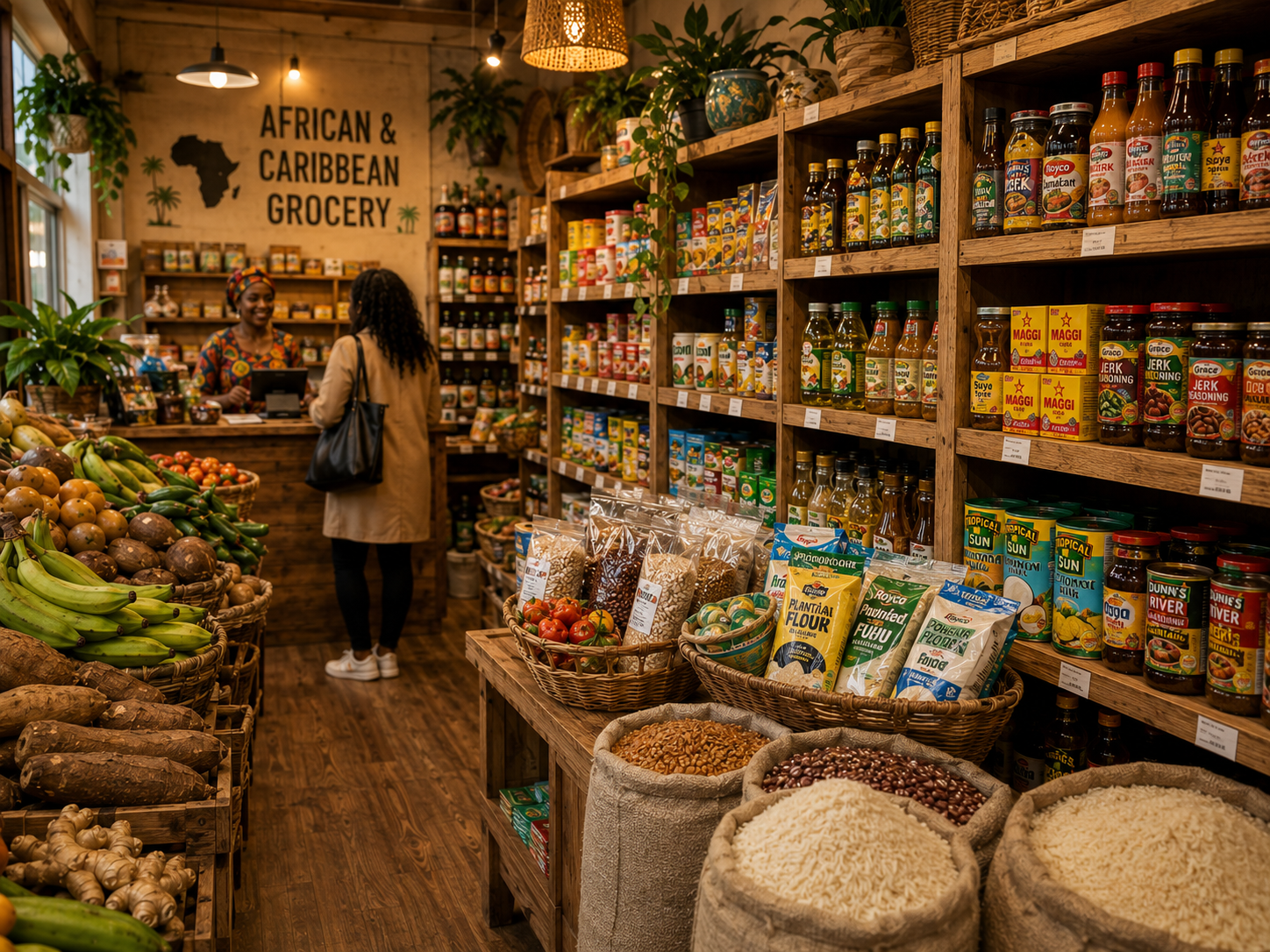 Inside Ticana African Supermarket Inc